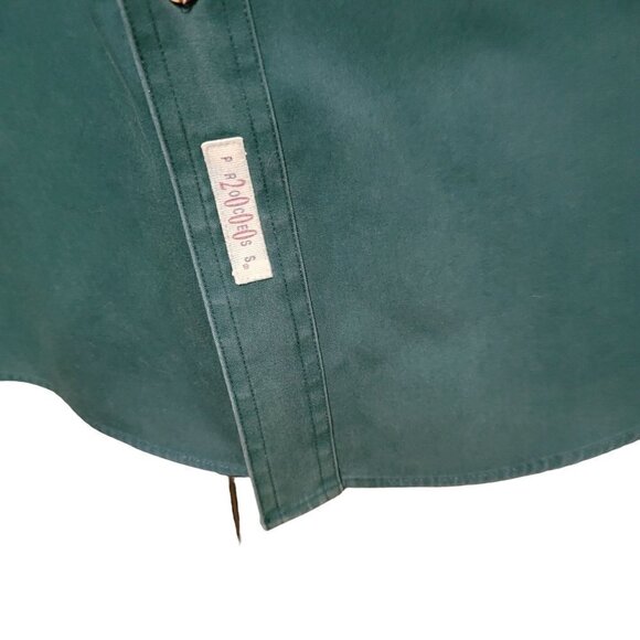 Savane Men's Long Sleeve, Button-Up Hunter Green, Deep Dye Shirt, Size Large Lon - Picture 5 of 9